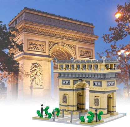 Building Blocks Set Arc De Triomphe Model Micro Building Blocks 2020 PCS Famous Architecture Building Kit, Gifts for Kids and Adult