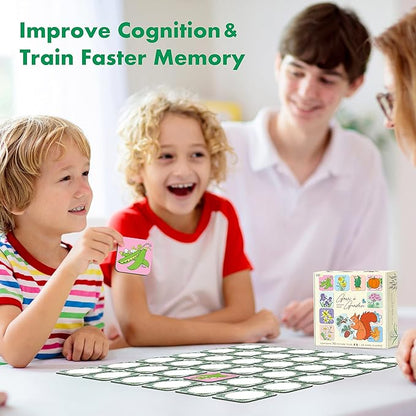 Hebayy Memory Matching Game, 72 PCS Grow A Garden Matching Cards for Toddlers 36 Designs Memory Cards Educational Toys for Preschool 4 5 6 Years Old