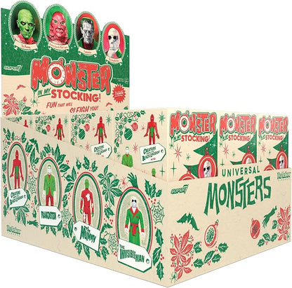 Super7 Universal Monsters Blind Box Flat - (12 Pack) 3.75" Universal Monsters Movies Action Figure Classic Movie Collectibles and Retro Toys
