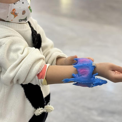 RAYCHY 3PCS Dinosaur Slap Bracelets for Kids Party Favors, Dinosaur Theme Goodie Bag Stuffers for Boys&Girls Birthday Party Gifts for Kids Carnival Prizes (purple)…