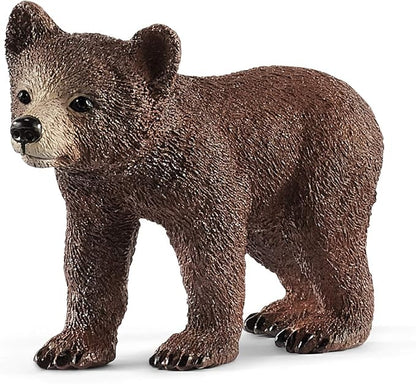 Schleich Wild Life Realistic Grizzly Bear Mother, Cub, and Fish - 4-Piece Animal Toy Playset, Durable and Educational Figurines for Fun Adventures for Boys and Girls, Gift for Kids Ages 3-8