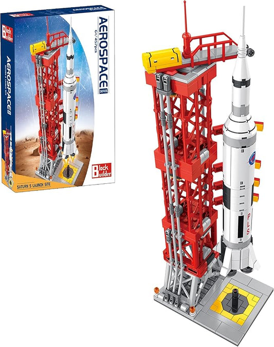 Rocket Launch Building Block Set (457 Pieces) Space Series Building Blocks for Kids and Adults