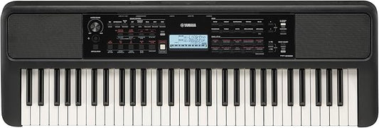 Yamaha 61 Touch Sensitive Keys Portable Keyboard for Beginners with Music Rest, Power Adapter PSR-E383