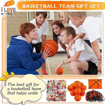 190 Pcs Basketball Party Favors Set Basketball Party Supplies Include Basketball Gift Bags Mini Balls Bracelet Stickers for Sport Party Favors Basketball Birthday Party Decorations