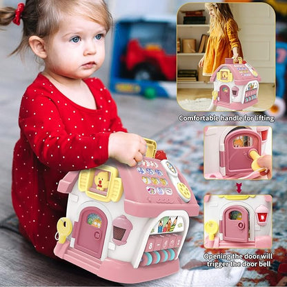 Ming You Montessori Toys for 1+ Year Olds Girl Gifts - 8-in-1 Musical Learning House Baby Toy 6-12 12-18 Months, Toddler Toys Age 1, 2 Year Old Girl Birthday Gifts
