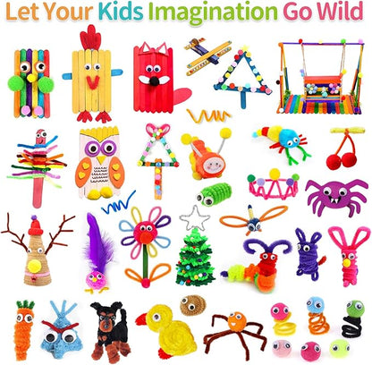 Itopstar 3000 Kids Arts and Crafts Supplies for Kids Ultimate Crafting Supply Set in Portable 3 Layered Plastic Art Box All in One for Craft Arts and Crafts for Kids Ages 8-12