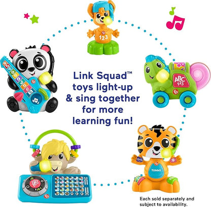 Fisher-Price Baby Learning Toy Link Squad Crawl ‘n Colors Chameleon with Music & Lights for Ages 9+ Months, Compatible Only with Link Squad Items
