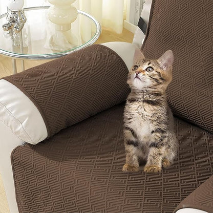 Easehomey 100% Waterproof Recliner Chair Covers, Non-Slip Recliner Covers that Stay in Place with Two Pocket Elastic Band Washable Reclining Chair Cover Furniture Protector for Kids,Pets(Coffee,23.6")