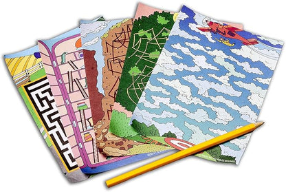 Bendon TS Shure Travel Games Mazes Mini Activity Tin with 20 Illustrated Activity Sheets and Pencil and Tin 50438