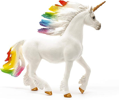 Schleich bayala, Unicorn Toys for Girls and Boys Rainbow Unicorn Stallion Toy Figurine with Gemstones, Ages 5+
