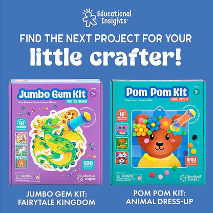 Educational Insights Tufting Craft Kit - Arts and Crafts for Kids, Toddler Art Supplies, Toddler DIY Sensory Activity, Gift for Girls and Boys Ages 5+