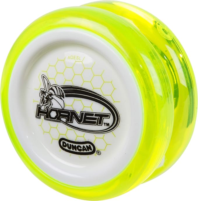 Duncan Toys Hornet Pro Looping Yo-Yo with String, Ball Bearing Axle and Plastic Body, Green with White Cap