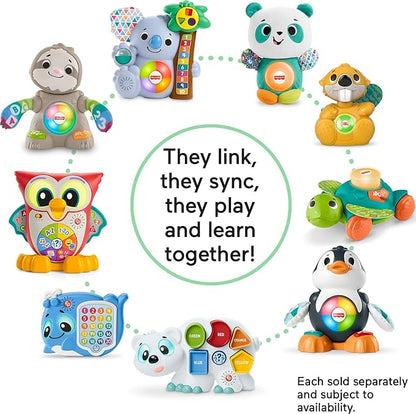 Fisher-Price Toddler Educational Toy Linkimals 1-20 Count & Quiz Whale Activity with Interactive Lights & Music for Ages 18+ Months