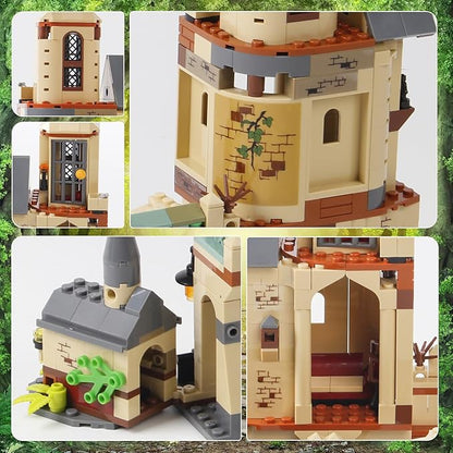 Hog Magic Castle with Harry Characteristics Building Blocks(Compatible with Normal Block Size),Fantasty Harry Toy for Adults,Recreate The Magic World Scenes of The Movie