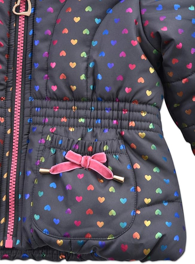 Arctic Quest Little Girls Bib Snow Pants and Ski Jacket Water-Resistant Snowsuit For Kids Winter Jacket For Girls