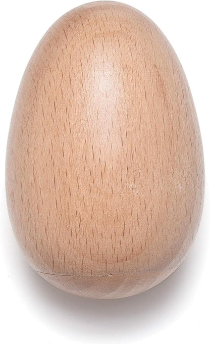 4 PCS Wood Egg Shakers Set, Musical Percussion Instruments, Natural Finish