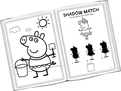 Coloring and Activity Set - Bundle Includes Peppa Pig Coloring Book, Peppa Pig Stickers, and 2-Sided Door Hanger (Peppa Coloring Book & Stickers)