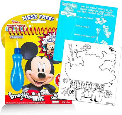 Imagine Ink Water Painting Books Set for Toddlers Kids Ages 3-5 ~ 3 Pack No Mess Paint with Water Books with Water Surprise Brushes, Mickey Mouse, Peppa Pig, Sesame Street Elmo Bundle