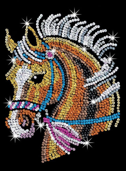 Sequin Art Blue Horse, Sparkling Arts and Crafts Kit; Creative Crafts for Adults and Kids