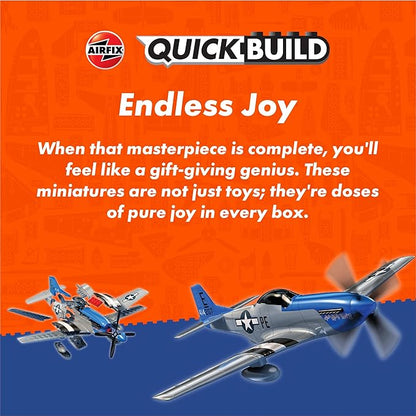 Airfix Quickbuild Messerschmitt 109 Airplane Brick Building Plastic Model Kit J6001