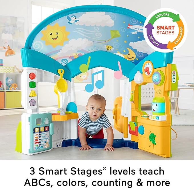 Fisher-Price Baby & Toddler Toy Laugh & Learn Smart Learning Home Playhouse with Lights Sounds & Activities for Infants Ages 6+ Months (Amazon Exclusive)
