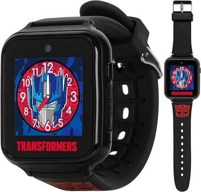 Accutime Transformers Kids Smart Watch with Selfie Camera, 10 Changeable Watch Faces, Pedometer, Playable Games, and More - Fun and Functional Wearable Tech for Boys and Girls