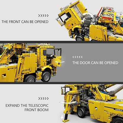 Mould King 17028 Road Rescue Vehicle Building Block Kits, MOC Building Blocks Set to Build, Gift for Kids Age 8+/Adult Collections Enthusiasts (4883 Pieces with Motor/APP Remote Control)