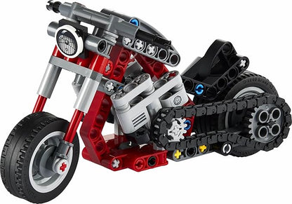 LEGO Technic Motorcycle 42132 Model Building Kit; Give Kids a Treat with This Motorcycle Model; 2-in-1 Toy for Kids Aged 7+ (163 Pieces)