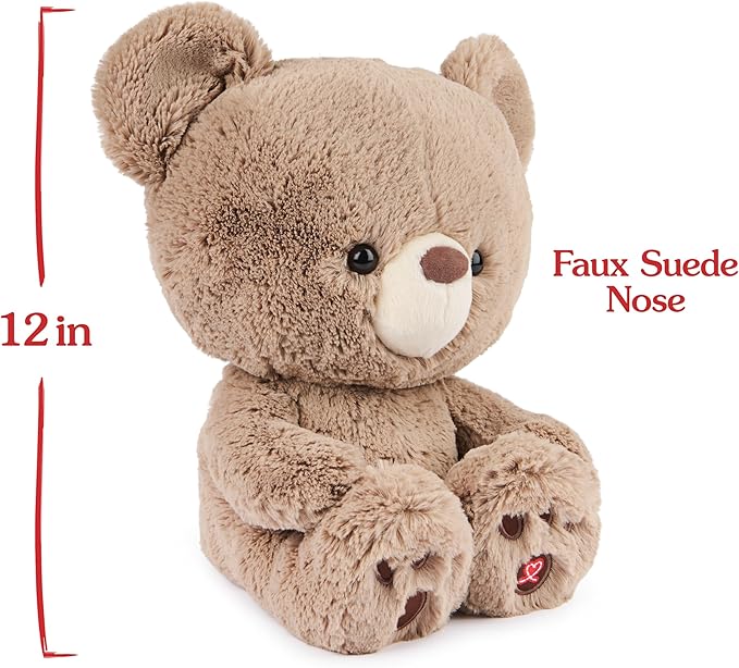 GUND Kai Teddy Bear Plush Toy, Premium Stuffed Animal for Ages 1 and Up, Taupe, 12”