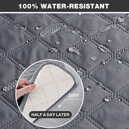 TAOCOCO Non-Slip Recliner Chair Cover Sofa Slipcover, Pet Cover for Small Recliner Chair with Elastic Straps, Washable Reclining Chair Cover Recliner Furniture Protector (23'' Small, Dark Grey)