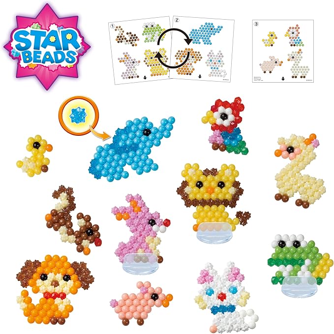 Aquabeads Arts & Crafts Animal Buddies Theme Refill with Beads and Templates