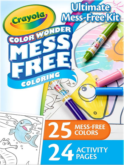 Crayola Color Wonder Mess Free Coloring Kit (50+ Pcs), Mess Free Markers, Mess Free Coloring Pages, Carrying Case, Toddler Gifts