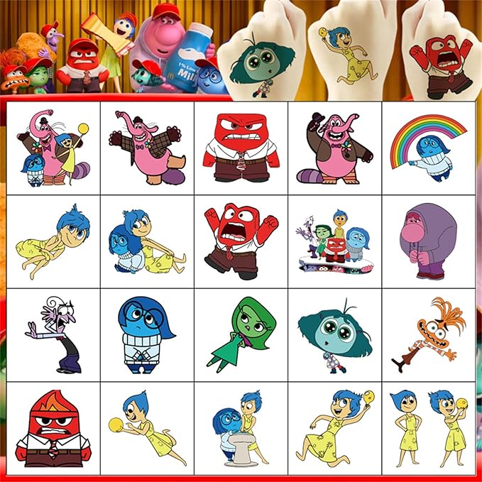 20PCS Cute Temporary Tattoos Stickers Cute Cartoon Waterproof Temporary Tattoos Stickers for Kids,Classroom Reward Supplies,Birthday Party Halloween and Christmas Surprise Decoration Supplies