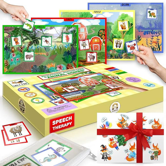 USA Sensory Busy Book Toys Autistic Children, Toddler Speech Therapy Activity Board Toys Montessori Educational Learning Toys, Autistic Toys Book, Montessori Toys for Toddlers (Speech Therapy