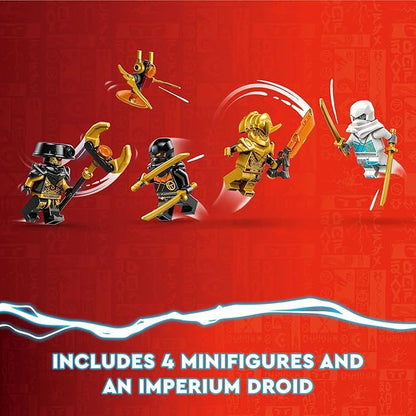 LEGO NINJAGO Zane’s Dragon Power Spinjitzu Race Car 71791 Building Toy Set, Features a Ninja Car, 2 Hover Flyers, Dragon Toy, and 4 Minifigures, Gift for Kids Aged 7+