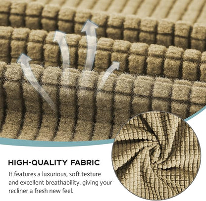 Recliner Chair Cover Lazy Boy Recliner Covers Recliner Covers for Recliner Chair 1 Piece Furniture Protector Prevent wear and pet Hair（Recliner,Tan Brown）