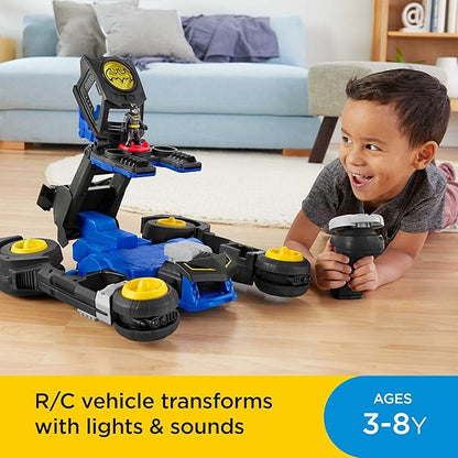 Fisher-Price Imaginext DC Super Friends Batman Transforming Batmobile Remote Control Vehicle Toy Car with Lights and Sounds, for Kids Ages 3 to 8