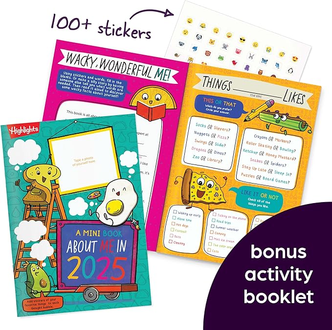 Highlights Puzzle Fun 2025 Puzzle Books for Kids Ages 6 and Up, 4-Book Set of Brain Teasers, Mazes, Word Puzzles and More Travel-Friendly Screen Free Kids Puzzles