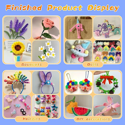 100Pcs Pipe Cleaners, Pipe Cleaners Craft, Chenille Stems Creative Craft Pipe Cleaners Flowers for Festivals Decorations, Crafting Pipe Cleaners Supplies for DIY Arts Making/Royal Blue