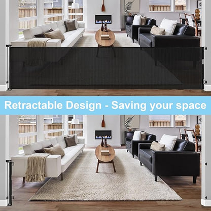 168 Inch Retractable Dog Gates for The House Extra Wide Baby Gates Extra Wide Dog Gate for The House Extra Long Baby Gates Indoor Extra Long Pet Gate Extra Wide Outdoor Gate Extra Wide Indoor Gate