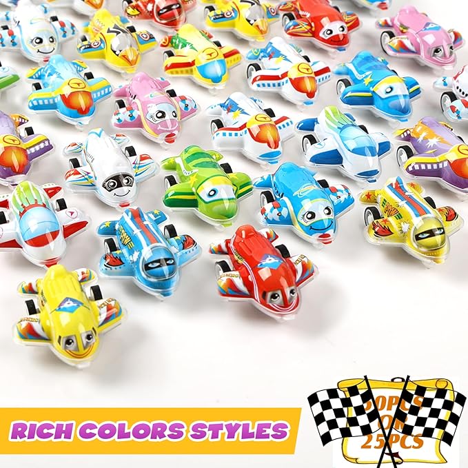 50 Pcs Toy Cars Mini Pull Back Cars, Small Racing Car Carnival Prizes Classroom Rewards, Party Favor for Kids, Pinata Stocking Goodie Bag Stuffers Birthday Toy for Girls Toddler Boys