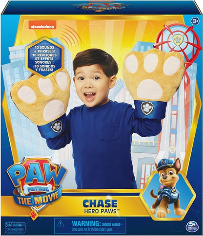 Paw Patrol, Chase Hero Paws Role Play Plush Toy with 10 Sounds and Phrases, Pretend Play Costume for Kids Ages 3 and up