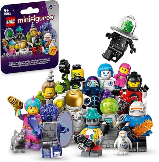 LEGO 71046 Minifigures Weltraum Serie 26, Überraschungsbox mit 1 von 12 Figuren