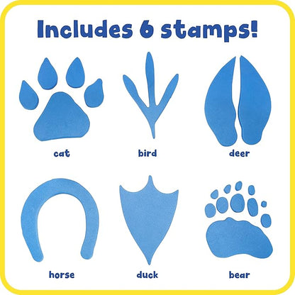 READY 2 LEARN Giant Stampers - Paw Prints - Set of 6 - Easy to Hold Foam Stamps for Kids - Arts and Crafts Stamps for Displays, Posters, Signs and DIY Projects