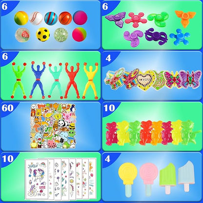 148 Pcs Party Favors for Kids 4-8-12 Assortment Toy,Treasure Box Toys for Classroom Prizes Reward,Carnival Prizes,Goodie Bags Stuffers Pinata Fillers,Stocking Stuffers for Boys and Girls