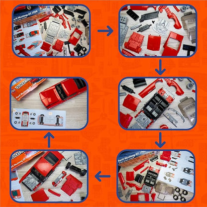 Airfix J6035 Quickbuild Plastic Model Car Kits - Ford Mustang GT 1968 - Easy Assembly Snap Together Model Kit, Classic Car for Adults & Kids to Build, Model Sports Car, Building Toys Set