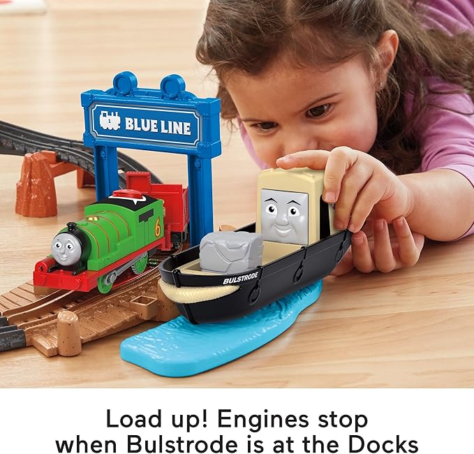 Thomas & Friends Toy Train Set Talking Thomas & Percy Motorized Engines with Track, Sounds & Phrases for Preschool Pretend Play Kids Ages 3+ Years