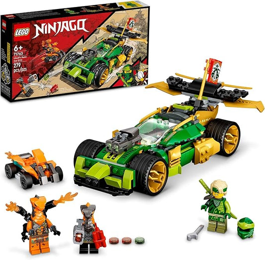 LEGO NINJAGO Lloyd’s Race Car EVO, 71763 Toys for Kids 6 Plus Years Old with Quad Bike, Cobra & Python Snake Figures, Collectible Mission Banner Set