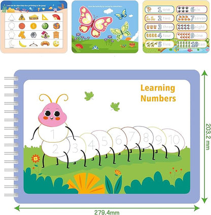 TIIANO Montessori Educational Toys for Toddlers - Preschool Learning Activities for 2-4 Year Olds, Dry Erase Marker Set with Kindergarten Workbooks, Preschool Classroom Must-Haves Recently