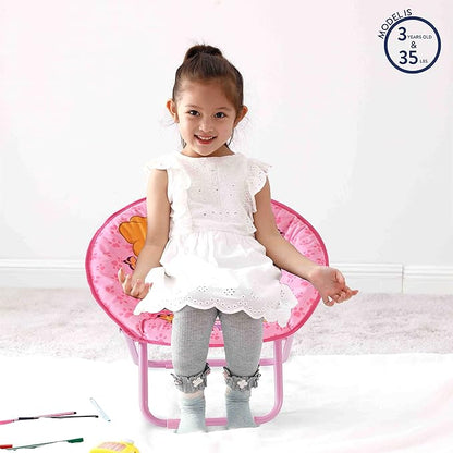 Idea Nuova Paw Patrol Skye Toddler 19” Folding Saucer™ Chair with Pink Metal Frame, Ages 3+